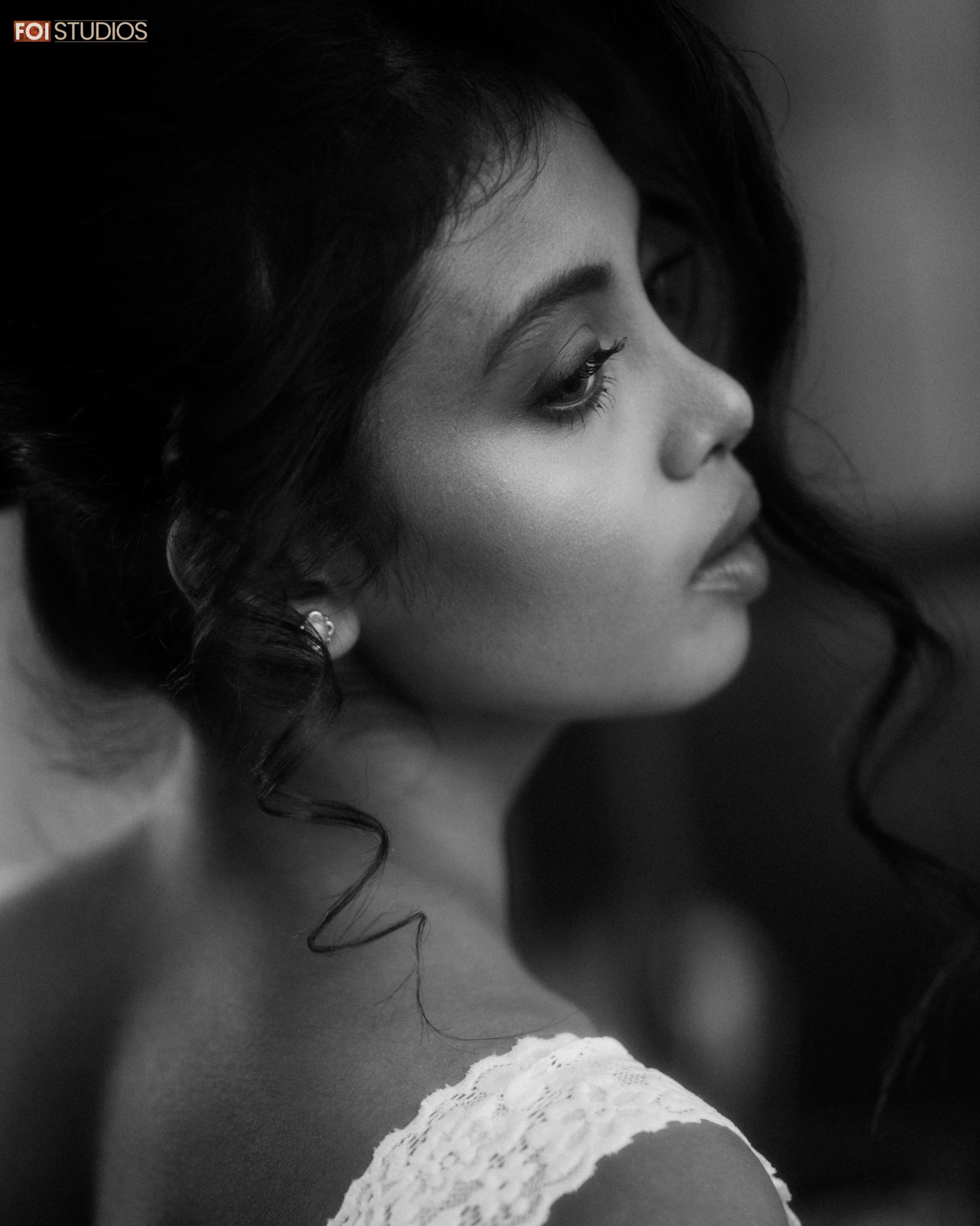Black-and-white profile portrait of Swapna Halder