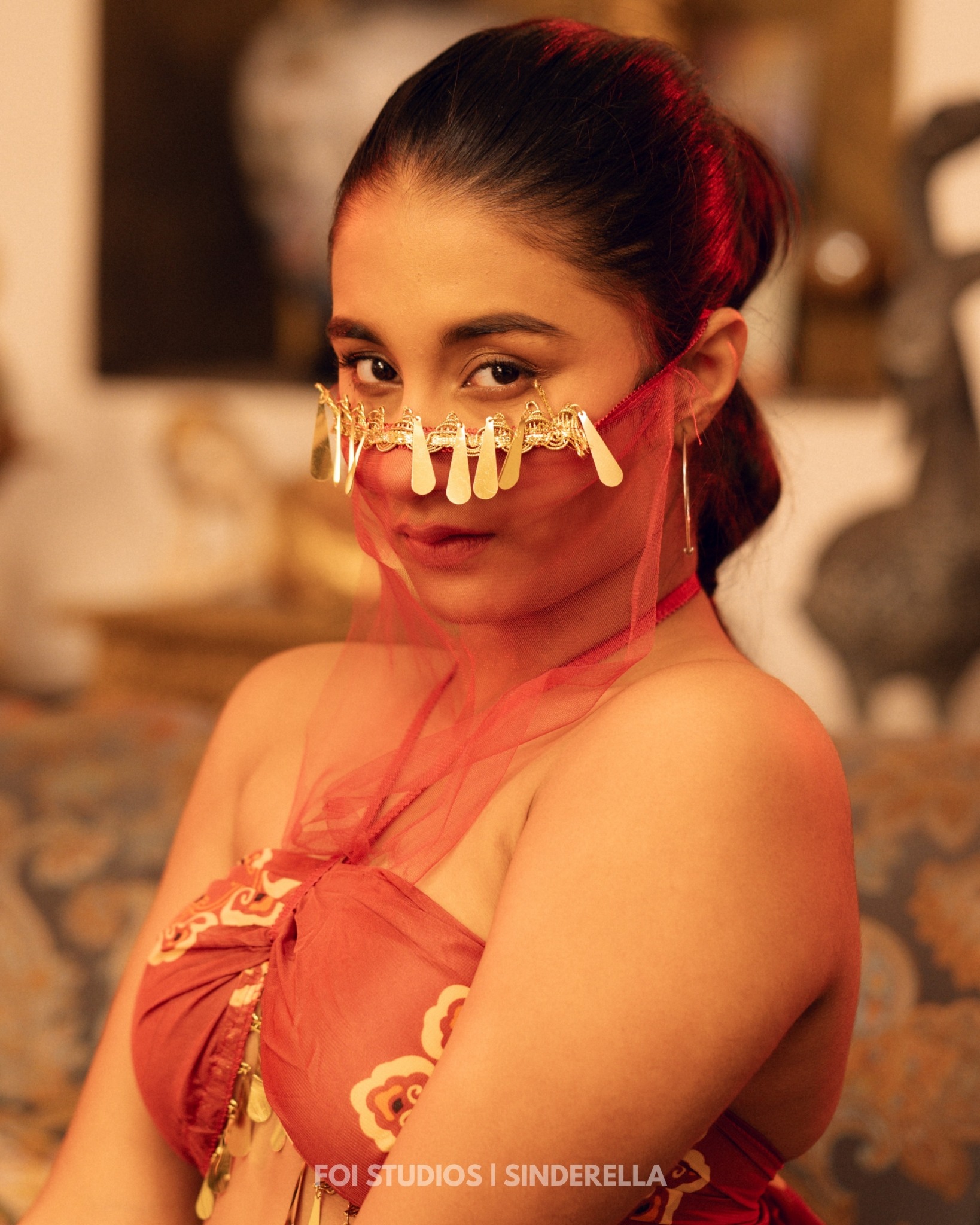 Gold veil portrait from Sinderella