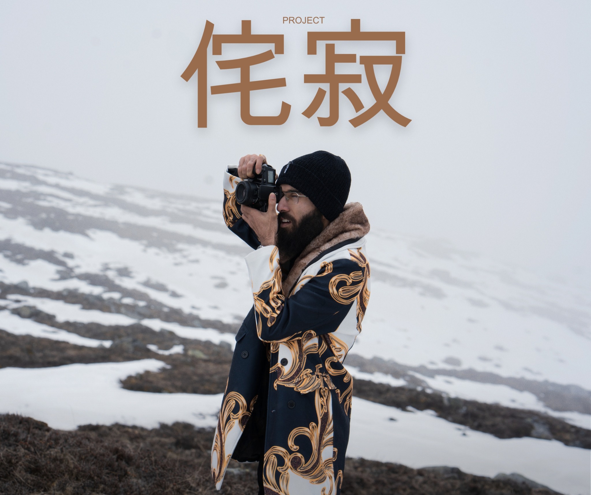 Sourish Mukherjee photographing the Wabi-Sabi project in North Sikkim snow